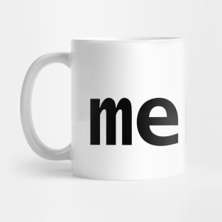 Minimal Merch Typography Black Text Mug